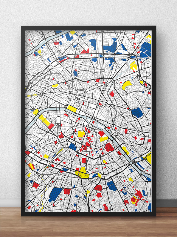 карта Париж
